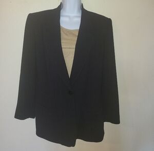 Liz Claiborne Black Single-Button Women's Blazer. As Is.